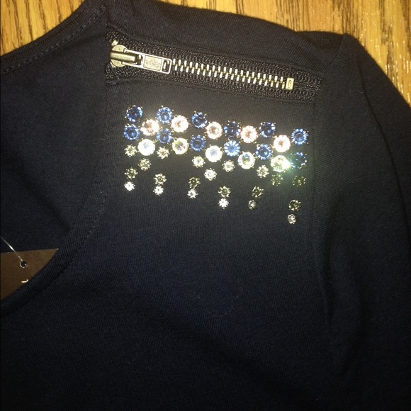 -SOLD- Limited navy embellished top - Picture 2 of 3