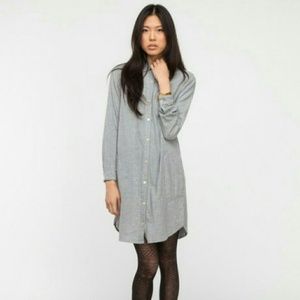 Steven Alan Brushed Grey Classic Shirtdress - S