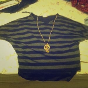 Gray and black shirt