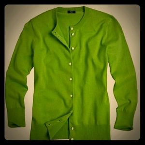 Green J. Crew Cardigan
