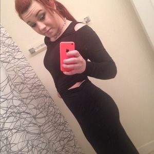 Edgy black maxi from urban outfitters