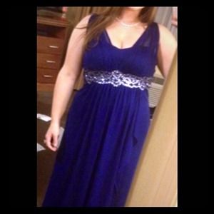 Royal Blue jeweled ball gown