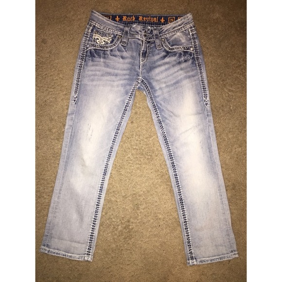 Rock Revival Light Denim Capri