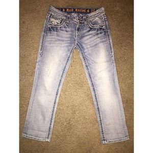 Rock Revival Light Denim Capri