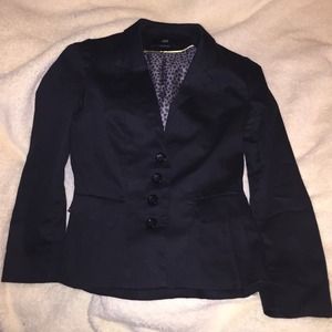 Black Blazer with Cheetah interior