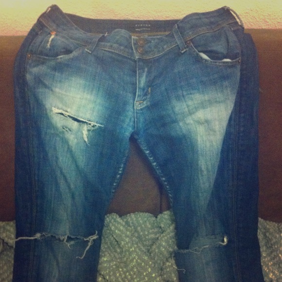 Distressed Hudson Skinny Jeans