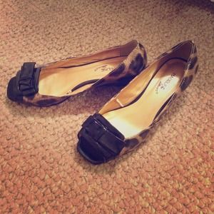 Madeline Stuart low cheetah pattern wedges!