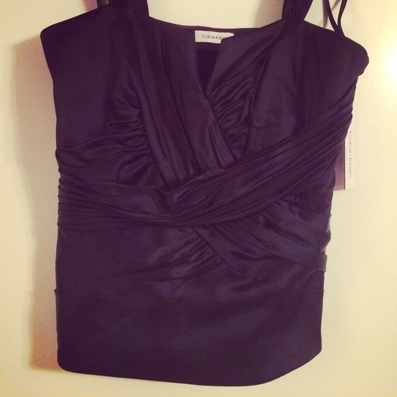 NWT CALVIN KLEIN BLACK TOP - Picture 2 of 4