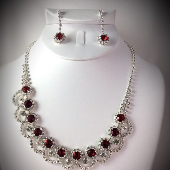 Rhinestone Necklace Set