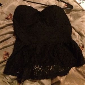 Black Lace Peplum