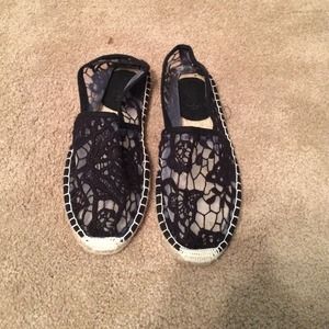 Black see through shoes