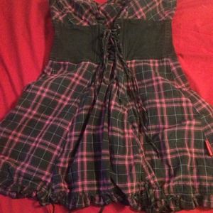 ROCKIN! Pixie Pink and Black Corset Dress