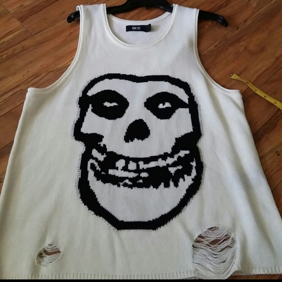 Sweater, white, misfits