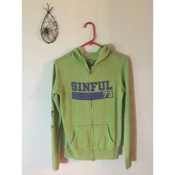 Sinful Distressed Hooded Zip-Up