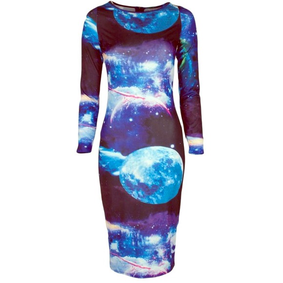 asos galaxy dress