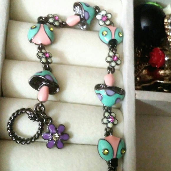 Mushroom and ladybug Betsey Johnson bracelet