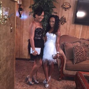 White and black Bebe dresses