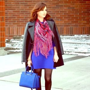 Gap Cobalt Blue blogger Fave Shift Dress Mod 2 4 S