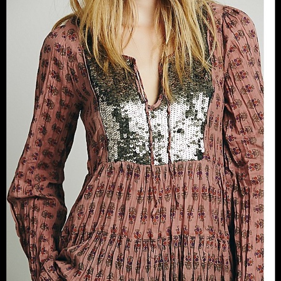 Free People Tops - **SOLD!!***FP ONE Sequin Embellished Tunic