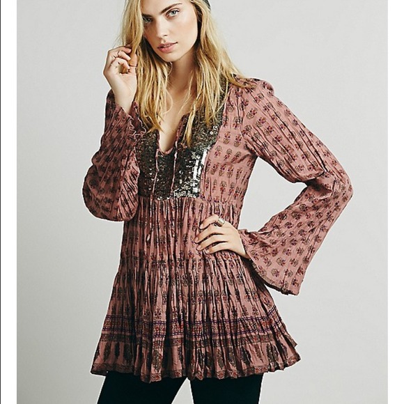 **SOLD!!***FP ONE Sequin Embellished Tunic - Picture 2 of 3