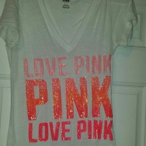 PINK VS Ombre' bling shirt