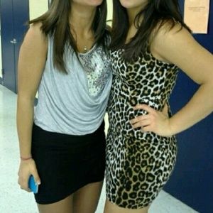 Cheetah peplum dress