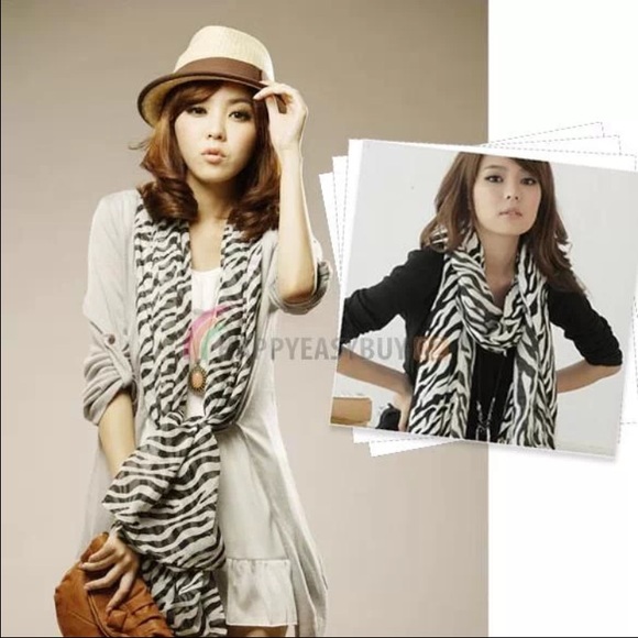 Zebra print scarf - add to bundle - Picture 2 of 5