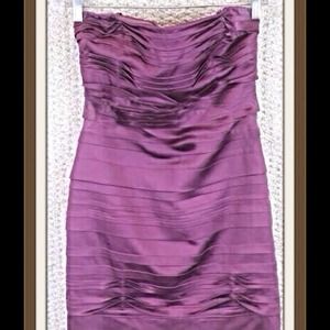 BCBG MAX AZRIA BURGUNDY STRAPLESS DRESS SIZE 8