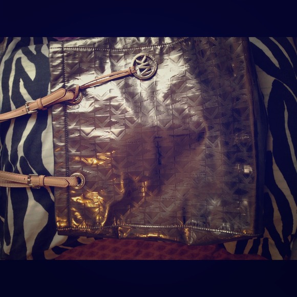 Michael Kors metallic tote bag - great condition