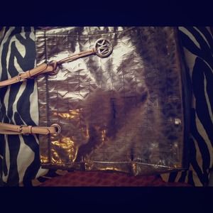 Michael Kors metallic tote bag - great condition