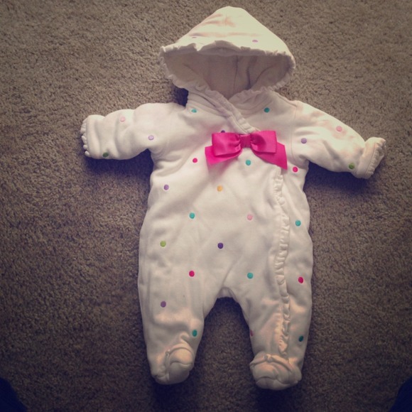 Newborn girl snowsuit