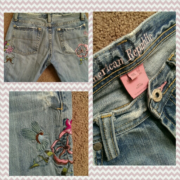 *Bundle Republic Embroidered VINTAGE Jeans Size28 - Picture 2 of 4