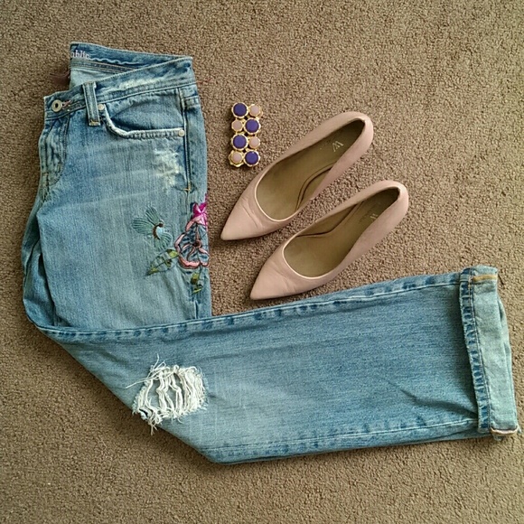 *Bundle Republic Embroidered VINTAGE Jeans Size28 - Picture 3 of 4