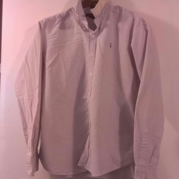 *Reduced* Pale purple/white stripe oxford