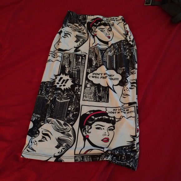 Comet book midi skirt