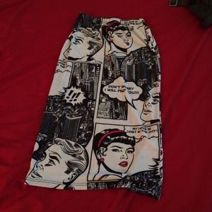 Comet book midi skirt