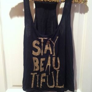 Black tank top