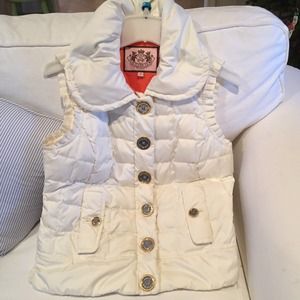 Gorgeous juicy couture off white down vest