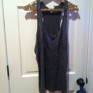 Gray tunic sparkle tank