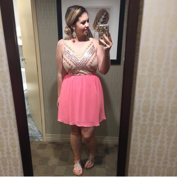 REMOVING TONIGHT LAST 1 Embellished Cocktail Dress - Picture 3 of 5