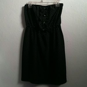 F21 black polka dot dress
