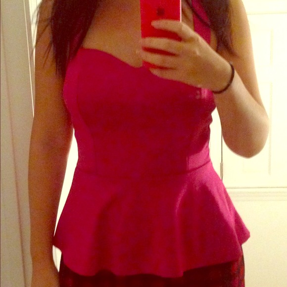 Pink Peplum Top