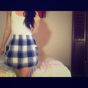 White and Plaid Dress