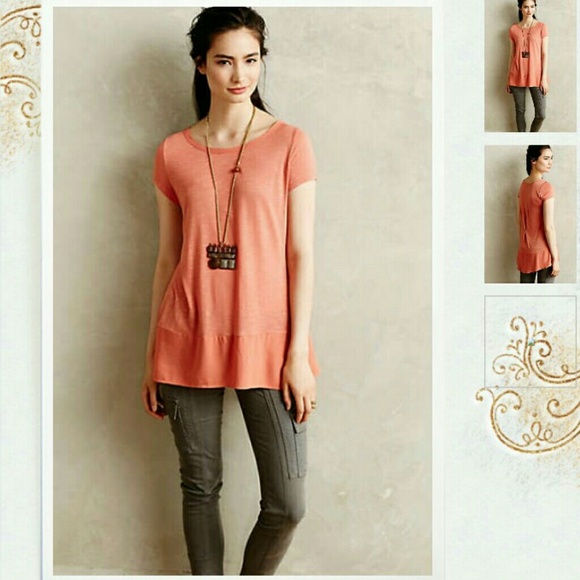 Anthropologie Tops - Anthroplogie Peach Tunic