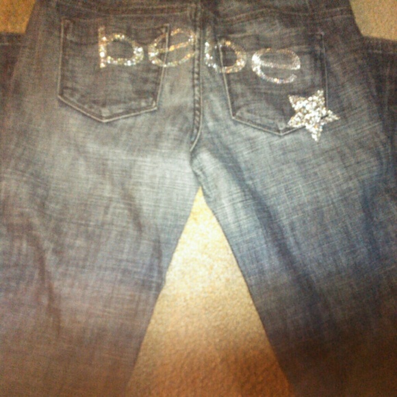 Bebe rhinestone star jeans!