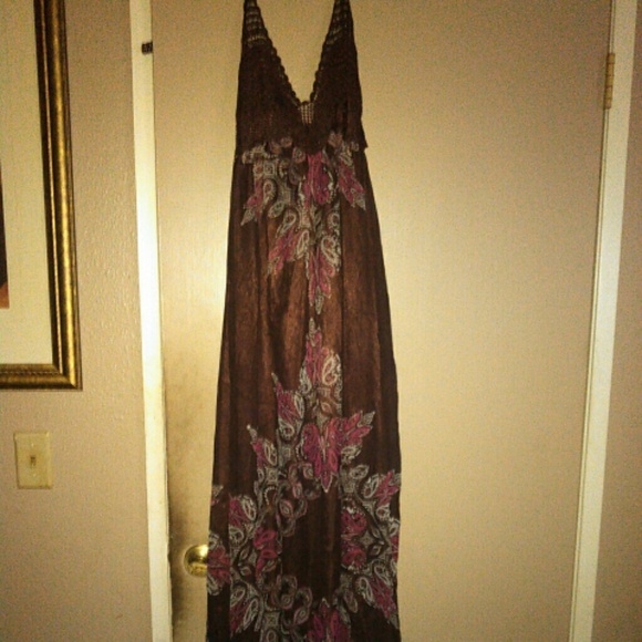 Bebe dress brown halter :)