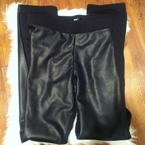 Faux leather front leggings new never worn