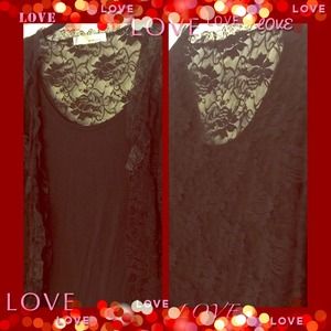 Black Lace Top and Black Tank Top