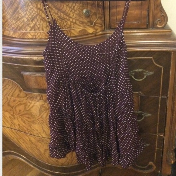 Brandy Melville burgundy polka dot Jada - Picture 2 of 2