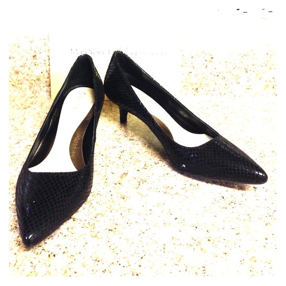 Calvin Klein Black Python pointy heel 👠 - Picture 2 of 8